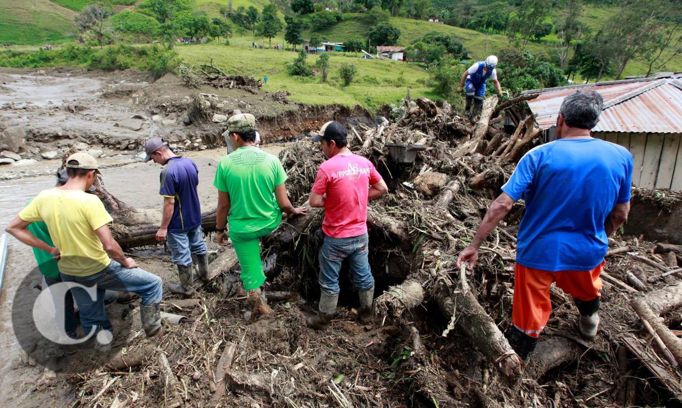 Dos barrios del casco urbano de Salgar, Las Peñitas y el sector Los Mangos, también sufrieron por la avalancha. FOTO Manuel Saldarriaga
