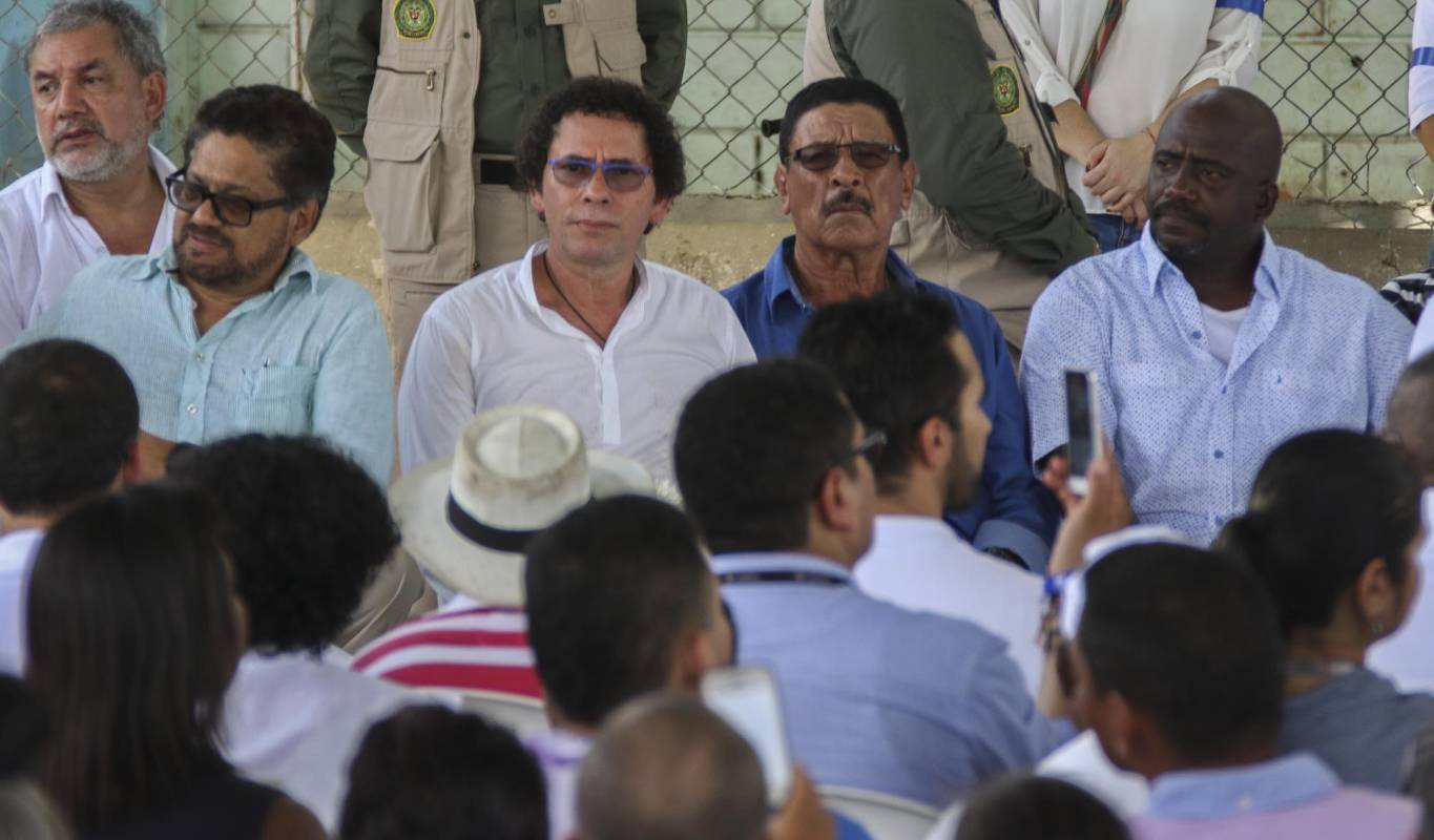 El alcalde de Apartadó, Eliécer Arteaga Vargas, elogió “la valentía de las víctimas para perdonar a los señores de las Farc”. FOTO ROBINSON SÁENZ