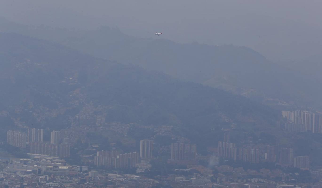 Panorámica del municipio de Itagüí en la mañana de hoy miércoles. Foto: Manuel Saldarriaga