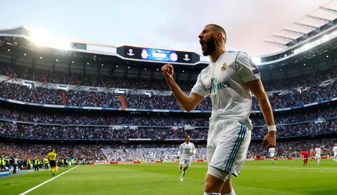 La gran figura del conjuntio español fue Karim Benzema. foto: KAI PFAFFENBACH