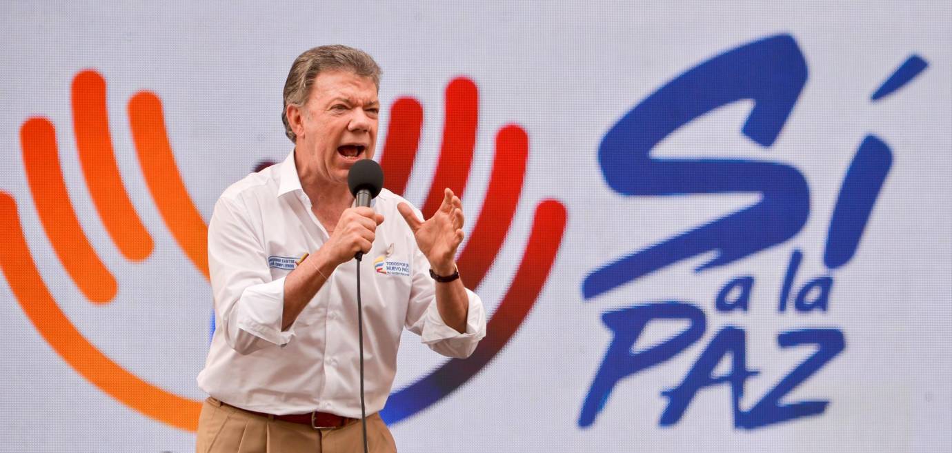 El Presidente inicia la campaña para promover el proceso de paz ante un eventual plebiscito. Foto: El Colombiano