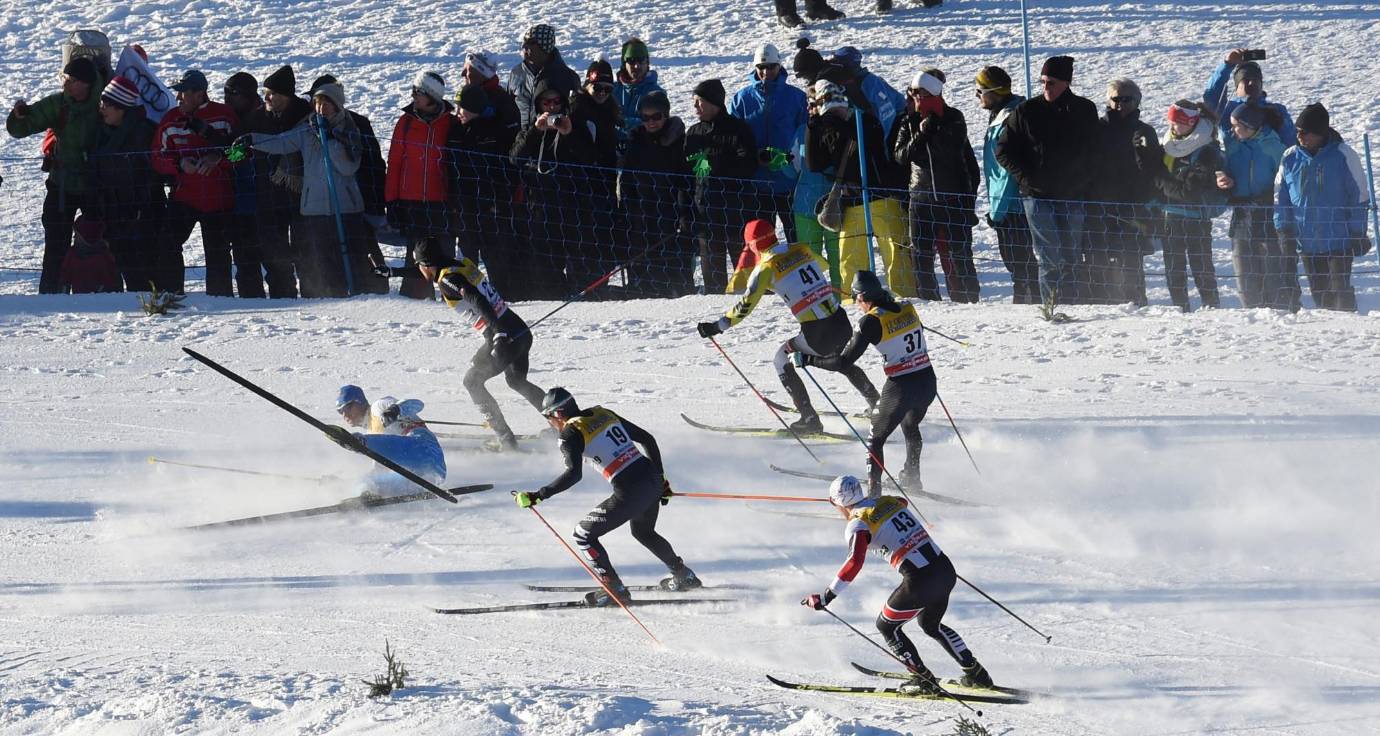 Competencia de 20 kilómetros estilo libre, modalidad masculina, en Oberstdorf, sur de Alemania. FOTO AFP