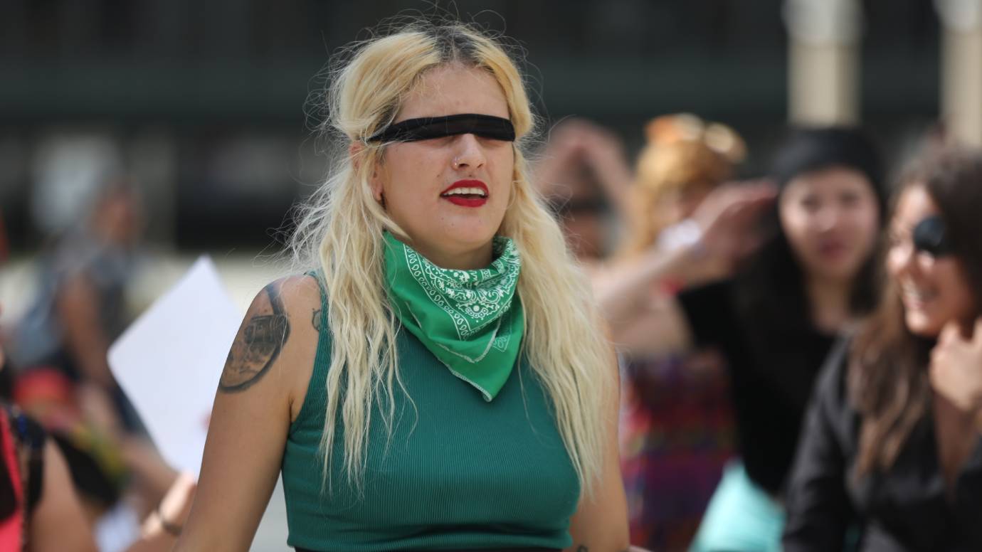 Vanessa Villegas es una de las mujeres que lideró la protesta pacífica en contra de los feminicidios y violencia de género. FOTO Juan David Úsuga