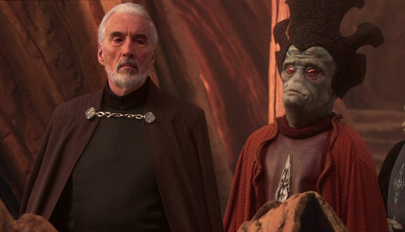Conde Dooku en El ataque de los clones y La venganza de los Sith, episodios II y III de la saga Star Wars.
