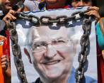 Antonio Ledezma, apresado el 19 de febrero pasado, fue señalado de conspiración y asociación para delinquir y ha sido vinculado por la Fiscalía con dos personas acusadas de conspiración para la rebelión en septiembre pasado. FOTO ARCHIVO AP