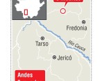 En los últimos seis meses se han registrado dos casos de triple homicidio en el municipio de Andes. Uno ocurrió en el sector La Pedrada y otro en la vereda Cañaveral Bajo. Ayer se realizó un consejo extraordinario de seguridad en el municipio. FOTO camilo suárez
