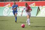 Laura Daniela Garavito marcó el tercer gol en el partido que Independiente Santa Fe ganó 4-0 a Santa Rosa. FOTO esteban vanegas