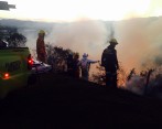 El Comando Aéreo de Combate No.5 en Rionegro atendió un incendio esta semana cerca a sus instalaciones. FOTO fuerza aérea