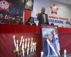 En la sede del Partido Aprista, movimiento al que pertenecía Alan García, rindieron homenajes póstumos al político. FOTO afp