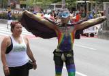 Durante el recorrido las participantes celebraron la decisión del Tribunal Supremo que legalizó los matrimonios homosexuales en todo Estados Unidos. FOTO RÓBINSON SÁENZ