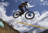 La competición del downhill inauguró la pista del cicloparque Las Cometas en El Retiro. El turno este domingo es para el Cross Country. FOTO JAIME PÉREZ MUNÉVAR