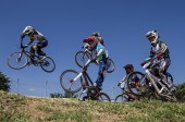 La competición del downhill inauguró la pista del cicloparque Las Cometas en El Retiro, Oriente antioqueño. El turno este domingo es para el Cross Country. FOTO JAIME PÉREZ MUNÉVAR