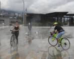 La Alcaldía de Medellín finalizó los trabajos de la etapa 1B (costado oriental) de Parques del Río. Se instalaron los equipos electromecánicos para el funcionamiento del soterrado y se culminó el Parque de Niebla. FOTO MANUEL SALDARRIAGA