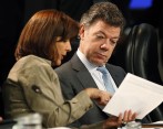 Juan Manuel Santos recorrerá cinco países de Europa en compañía de la canciller, María Ángela Holguín. FOTO reuters