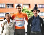 Salvador Moreno, de Ebsa, ganador de la última etapa de la Vuelta a Colombia que terminó en Santa Elena. FOTO CORTESÍA FEDECICLISMO