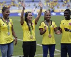 La afición venezolana también hace presencia en el estadio Metropolitano para apoyar a su selección. FOTO COLPRENSA