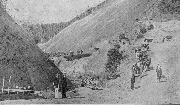 El corte de la Quiebra, por la dimensión del talud, fue uno de los mayores retos que enfrentaron los hombres que construyeron el Ferrocarril de Amagá.