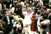 Reuters Gran revuelo causó la llegada del Papa Benedicto XVI a las Naciones Unidas.