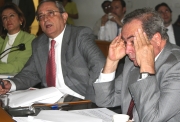 Donaldo ZuluagaEl presidente de EPM Telecomunicaciones, Alejandro Ceballos, y el gerente de EPM, Juan Felipe Gaviria, defendieron con vehemencia en el Concejo de Medellín la integración de Orbitel y Emtelco con Une, que opera desde hoy.