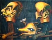 Obra Plebiscito, óleo sobre lienzo.