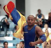 Cristian Mosquera, luchador antioqueño en los 84 kilos.