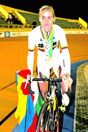 María Luisa Calle, campeona mundial de la prueba del scratch.
