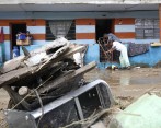 El municipio de Donmatías se inundó en por el desbordamiento de la quebrada que atraviesa el municipio. FOTO JULIO CÉSAR HERRERA