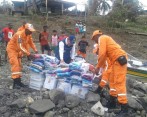 La Ungrd llegó ayer al Alto Baudó con ayuda humanitaria en donde hay 3.000 familias afectadas. FOTO cortesía ungrd