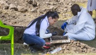 En Dabeiba se adelanta entrevistas y toma de muestra de ADN para cotejar con los cuerpos exhumados y facilitar su identificación. Foto Juan Antonio Sánchez Ocampo