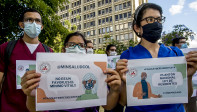 Con la protesta, los profesionales de la salud le exigieron al Ministerio de Salud mejoras en el Sistema Nacional de Residencias Médicas (SNRM). FOTO JUAN ANTONIO SÁNCHEZ OCAMPO