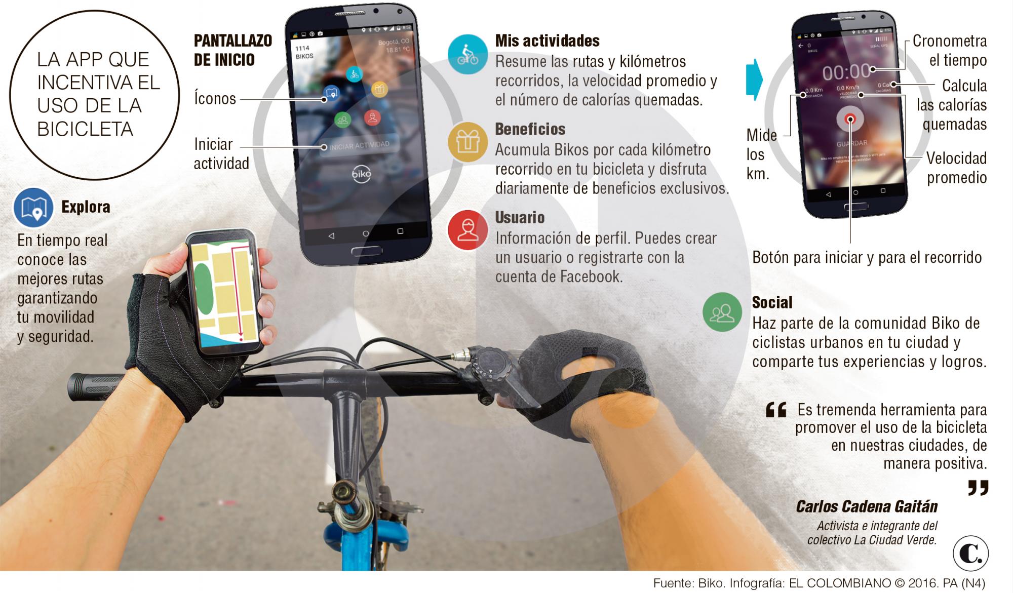 Llega a Medellín aplicación móvil que paga por usar la bicicleta