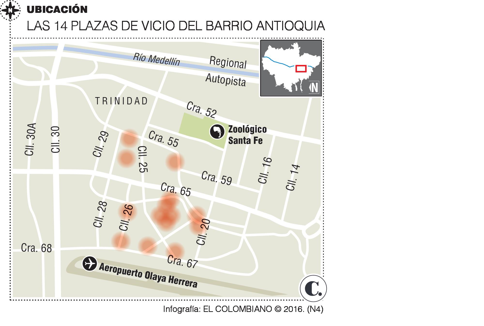 Mercado de drogas en Medellín tiene su centro en Barrio Antioquia