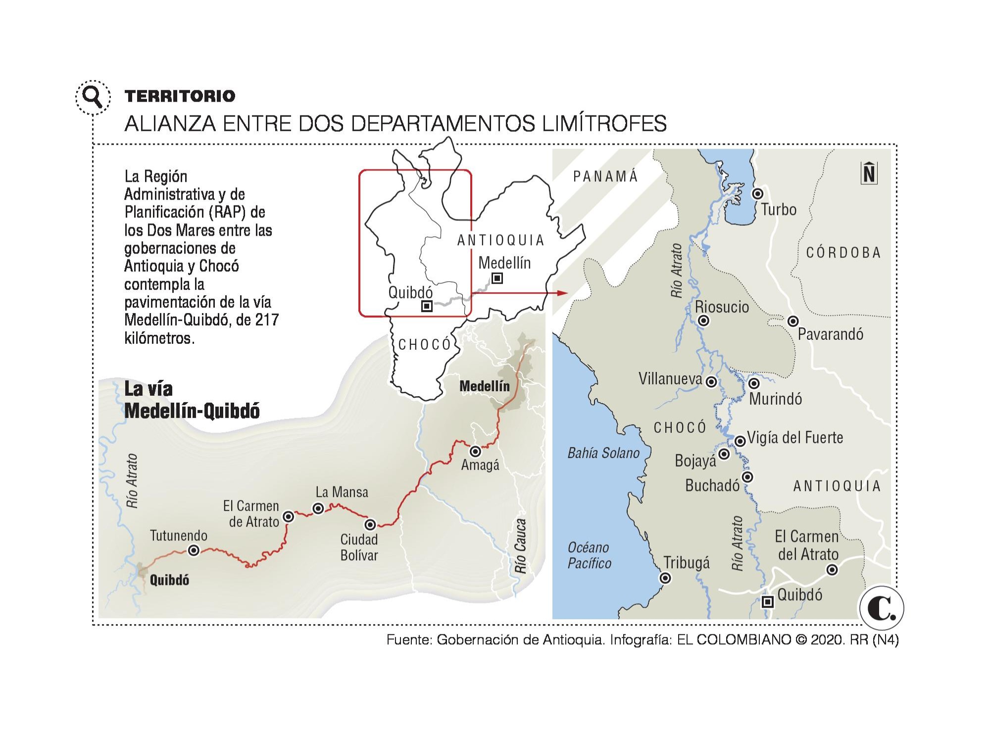 Antioquia y Chocó, en llave para desatrancar obras