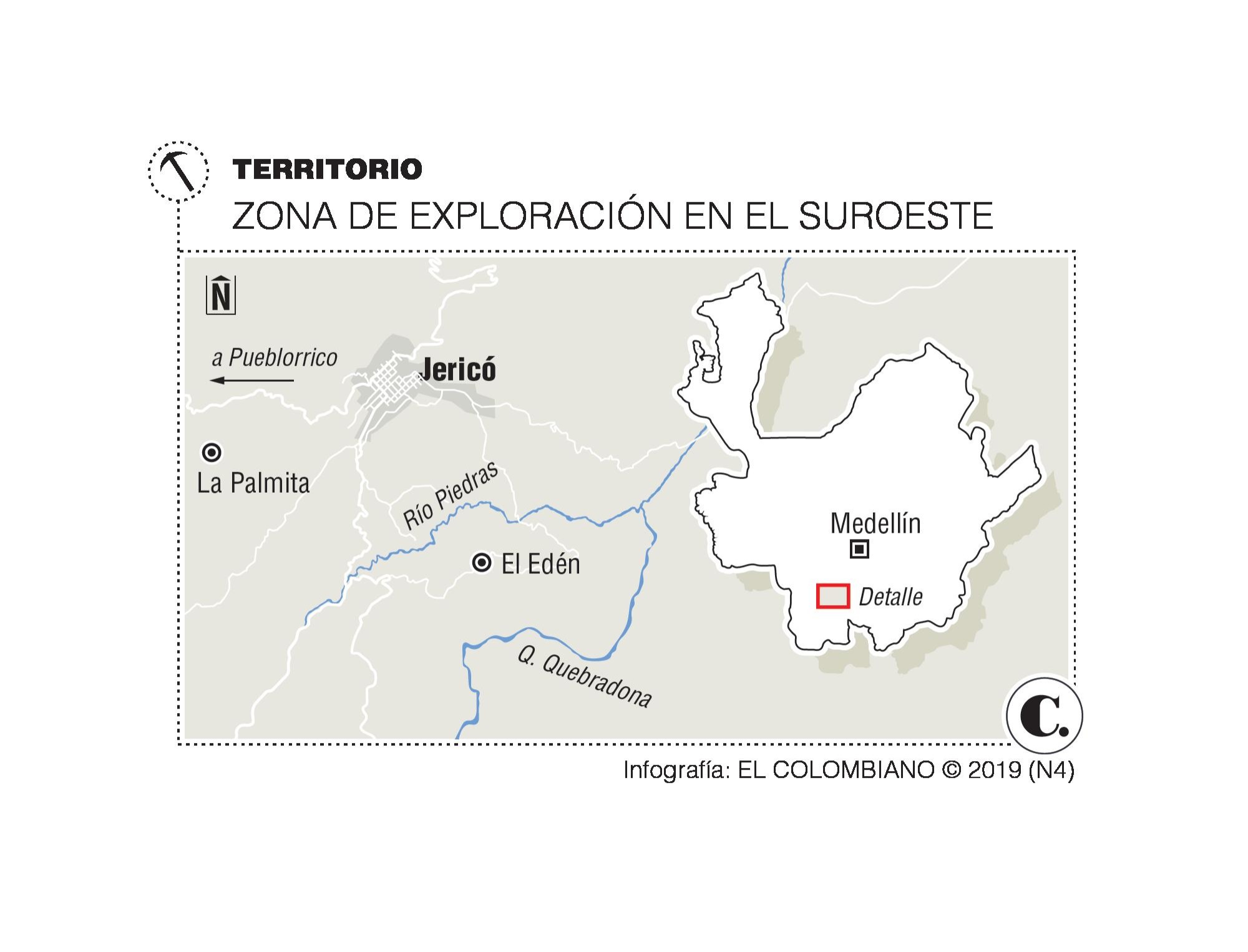 Aval ambiental no reactiva exploración minera en Jericó