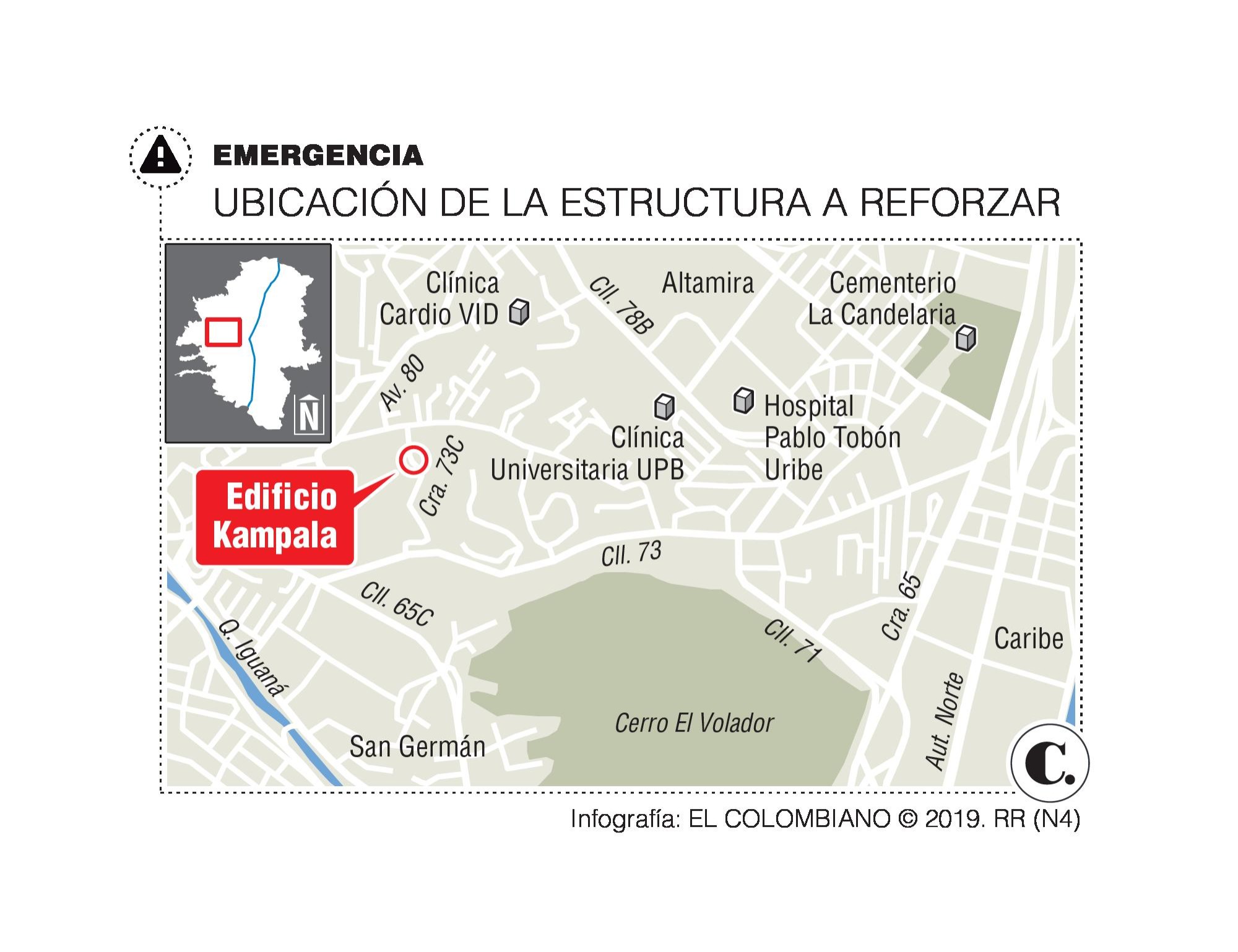 Kampala, otro edificio evacuado en Medellín