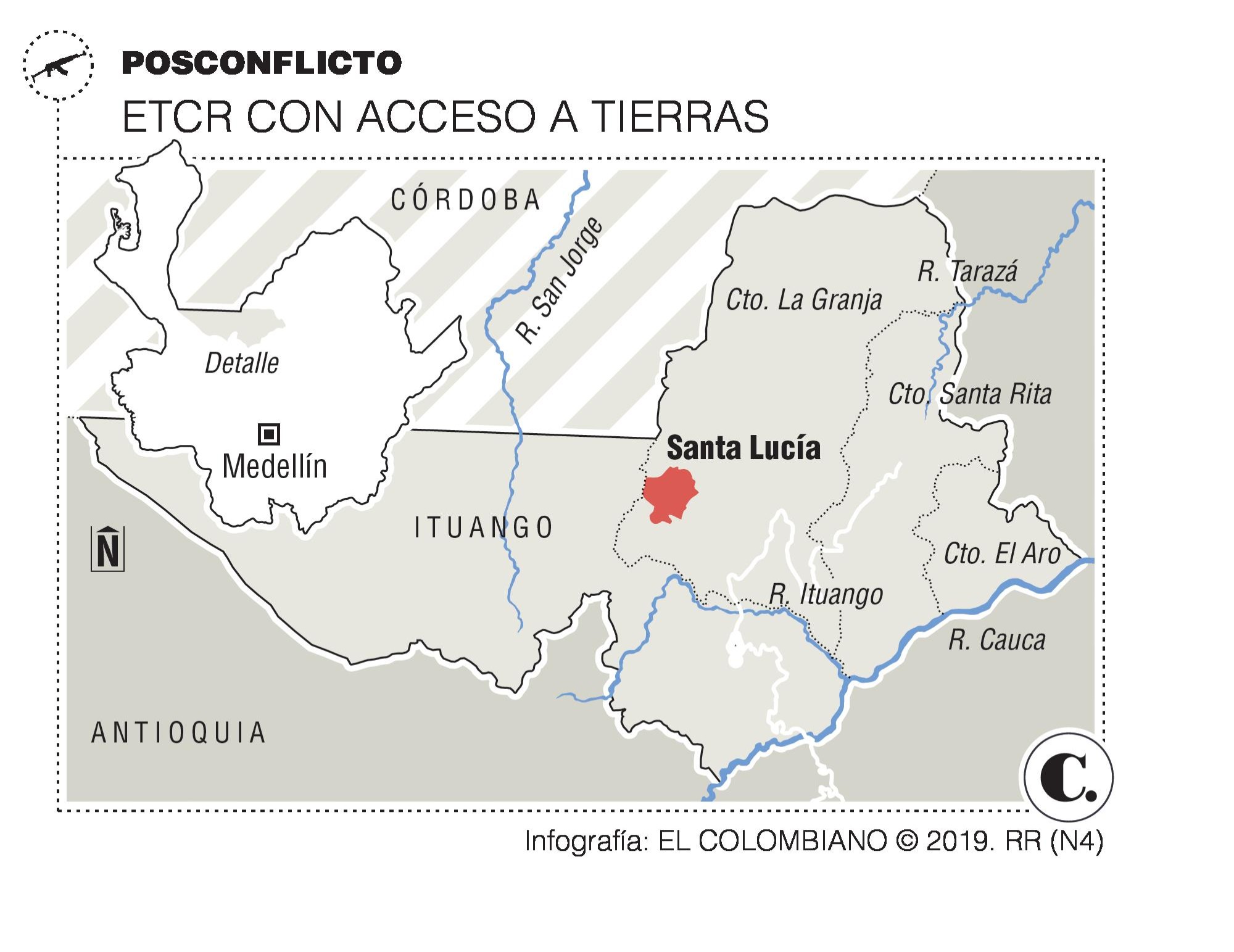 En Ituango, exFarc tendrán 400 hectáreas