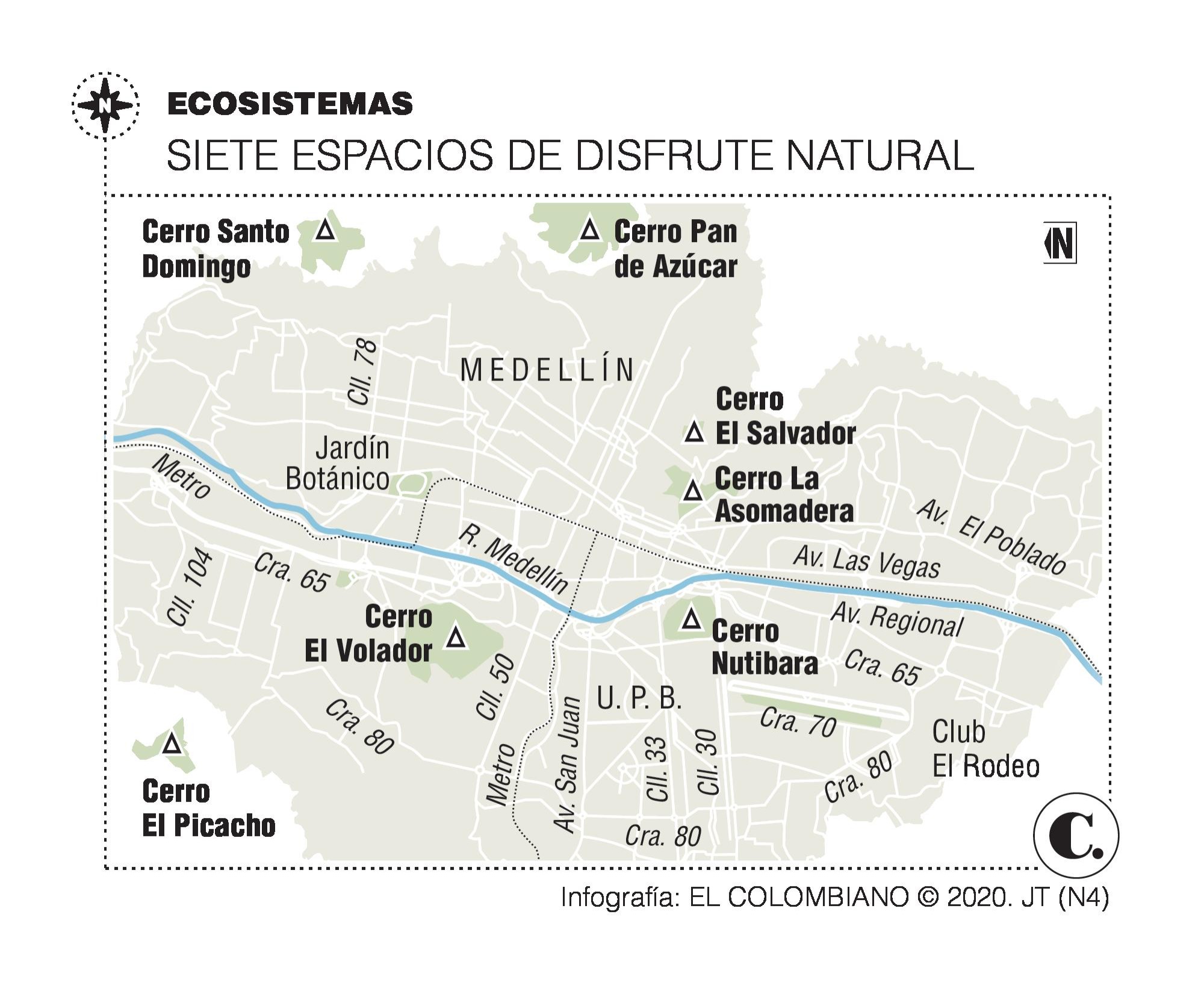 Sin visitas, cerros tutelares de Medellín recuperan su paisaje