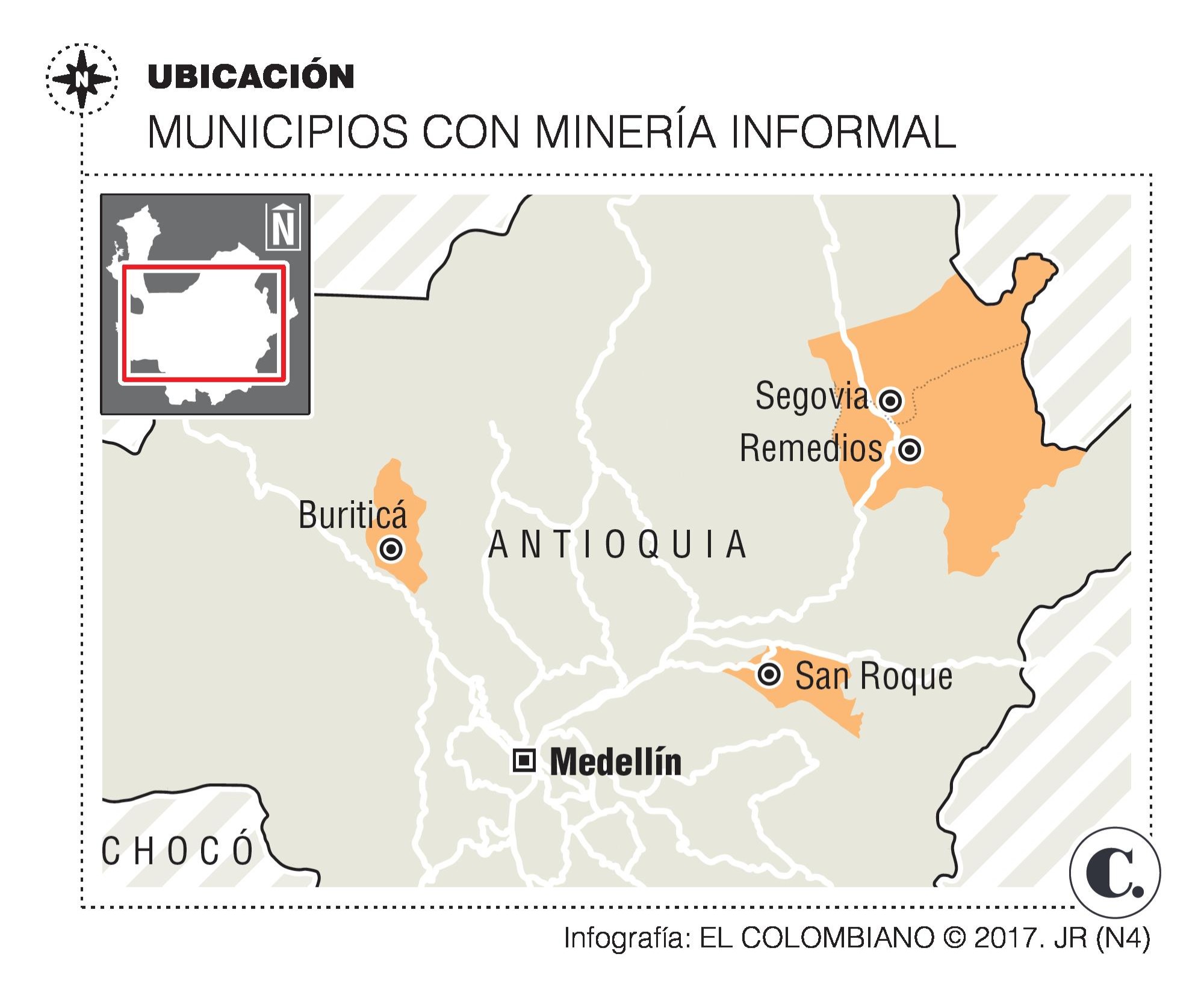 Protestas de mineros en Segovia y Remedios amenazan con extenderse 