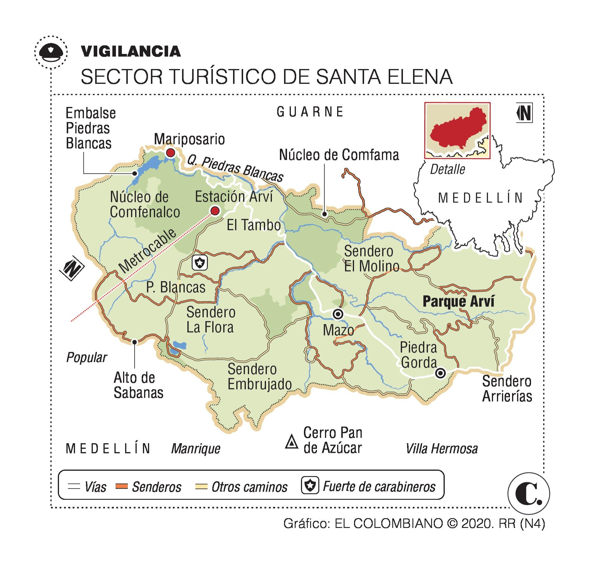 Vigilando al galope los bosques de Santa Elena