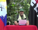 El jefe máximo de las Farc, alias “Timochenko”, anunciando un acuerdo con la guerrilla del Eln para los diálogos de paz ne julio de 2013. FOTO CORTESÍA