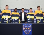 Sebastián Pérez y Wilmar Barrios fueron presentados oficialmente en Boca Juniors. FOTO Cortesía