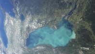 Plancton de verano en medio del lago Ontario. FOTO NASA / Reuters
