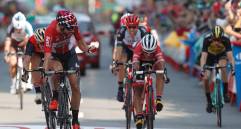 Llegada de la etapa 19 de la Vuelta a España. FOTO EFE