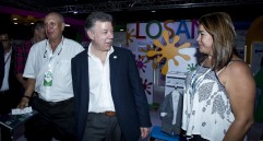 Juan Manuel Santos estuvo en Colombiamoda y desde allí lanzó un parte de tranquilidad para los textileros. FOTO JAIME PÉREZ MUNÉVAR