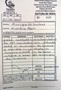 Una de ellas, inclusive, va dirigida al municipio de Rionegro, pero el cobro es a Guarne. 