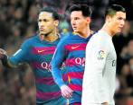 Neymar, Messi y Cristiano Ronaldo, todos de la Liga Bbva de España, disputan el Balón de Oro. FOTOS Archivo