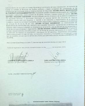 Este es el contrato suscrito entre Masora y Guarne. Son $1.200 millones de pesos para mejoramientos de vivienda.