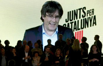 Carles Puigdemont, líder de Juntos por Cataluña e independentista. FOTO: EFE