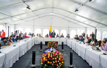 Duque y ministros se reúnen en la hacienda Hato Grande para definir el rumbo del Gobierno. FOTO: COLPRENSA