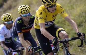 Froome, Valverde y Nairo en la 16a. etapa del Tour de 2015. Foto archivo AFP